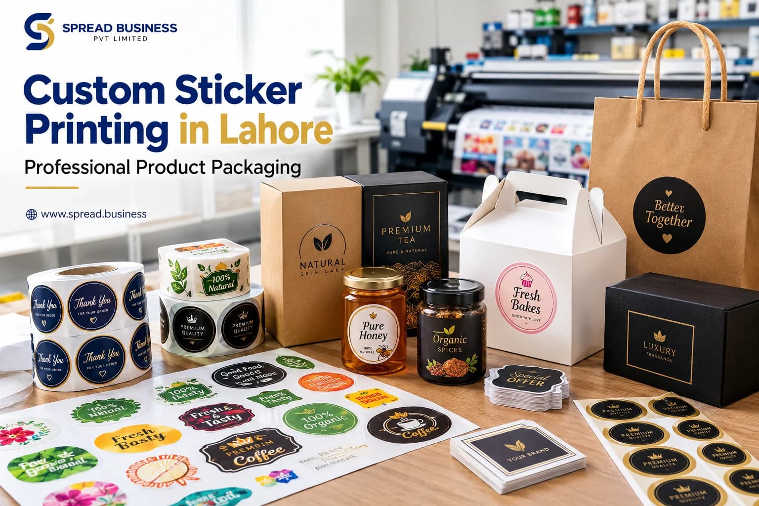 Custom sticker printing in Lahore for product packaging